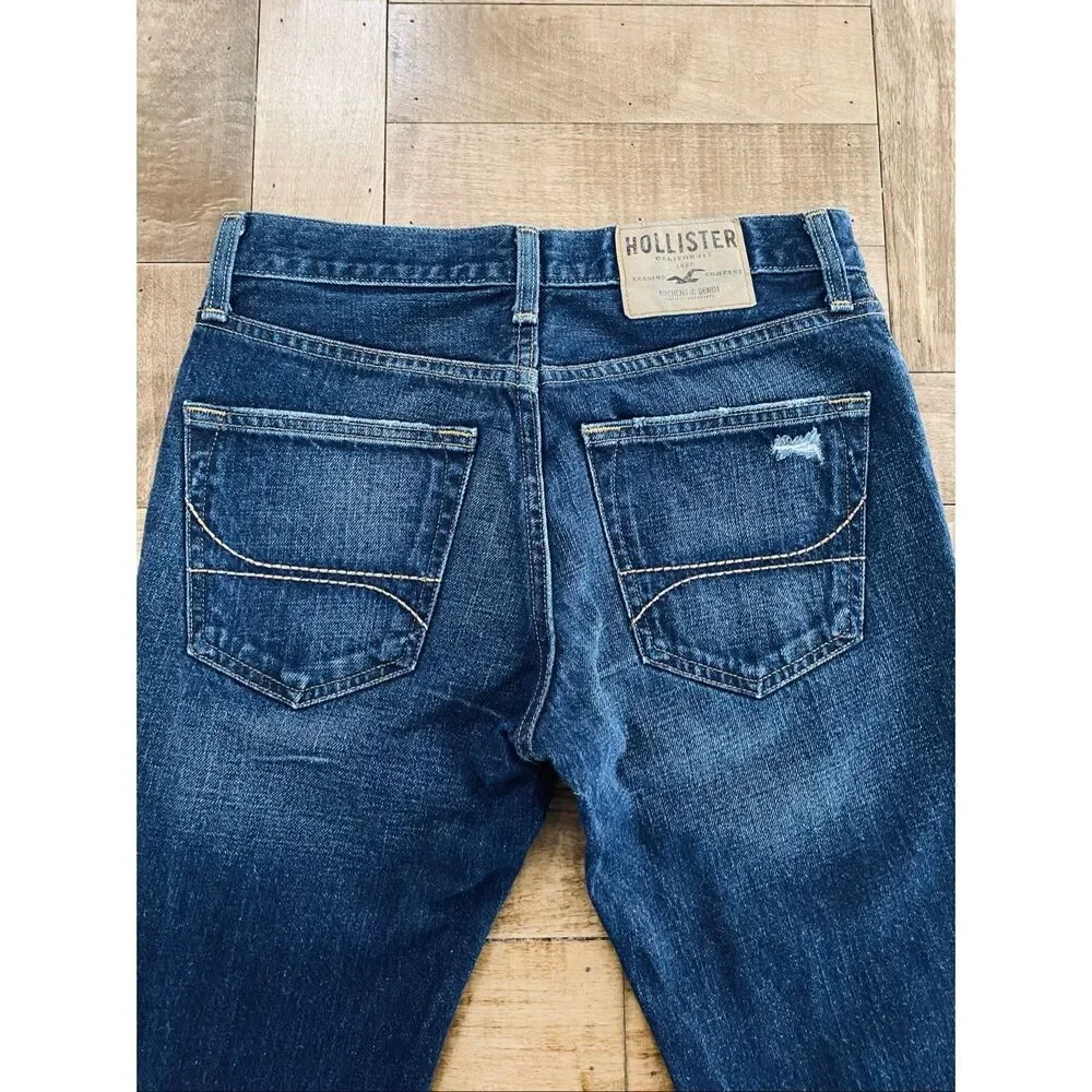 Hollister Mens Skinny Jeans Dark Wash Size W28xL30
